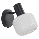 Luminea Clement Glass Wall Mounted Reading Light with USB