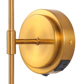 Luminea Viejo Brass Wall Light with USB