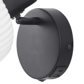 Luminea Clement Glass Wall Mounted Reading Light with USB