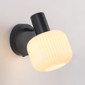 Luminea Clement Glass Wall Mounted Reading Light with USB