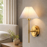 Luminea Viejo Brass Wall Light with USB