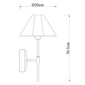 Luminea Viejo Brass Wall Light with USB