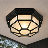 Luminea Moines Aluminium Outdoor Flush Mount Ceiling Light