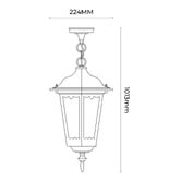 Luminea Cairo Aluminium Outdoor Pendant Light
