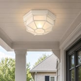 Luminea Moines Aluminium Outdoor Flush Mount Ceiling Light