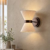 Luminea Soma Linen 2-Light Up/Down Wall Light