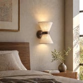 Luminea Soma Linen 2-Light Up/Down Wall Light
