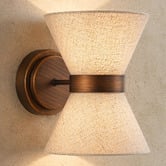 Luminea Soma Linen 2-Light Up/Down Wall Light