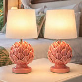 Luminea Benton Ceramic Artichoke Table Lamps