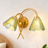 Luminea Brent Glass 2-Light Wall Light