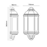 Luminea Mckinney Outdoor Wall Light with Sensor
