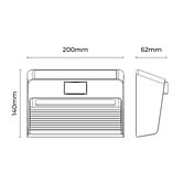 Luminea McKnight Solar LED Outdoor Wall Light with Sensor