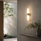 Luminea Elfie Marble-look 2-Light Wall Sconce