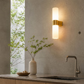 Luminea Elfie Marble-look 2-Light Wall Sconce