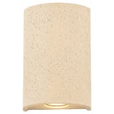 Luminea Mikara Travertine-look 2-Light Up/Down Wall Light