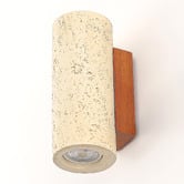 Luminea Kavan Travertine-look 2-Light Up/Down Wall Light