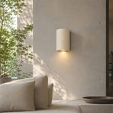 Luminea Mikara Travertine-look 2-Light Up/Down Wall Light