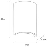 Luminea Mikara Travertine-look 2-Light Up/Down Wall Light