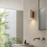 Luminea Kavan Travertine-look 2-Light Up/Down Wall Light