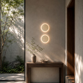 Luminea Vulan Travertine-look LED Wall Sconce