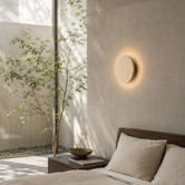 Luminea Vulan Travertine-look LED Wall Sconce