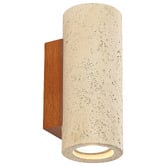 Luminea Kavan Travertine-look 2-Light Up/Down Wall Light