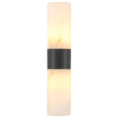 Luminea Elfie Marble-look 2-Light Wall Sconce