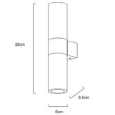 Luminea Elfie Marble-look 2-Light Wall Sconce
