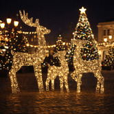 Luminea Elior Reindeer Family LED Christmas Decoration Set