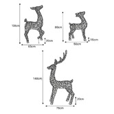 Luminea Elior Reindeer Family LED Christmas Decoration Set