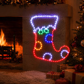 Luminea Rian Stocking LED Christmas Light Display