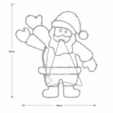 Luminea Cian Waving Santa LED Christmas Light Display