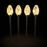 Luminea 4 Piece Evan Pine Cone LED Stake Light Set