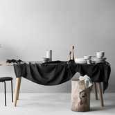 Aura By Tracie Ellis Vintage-Wash Linen Table Cloth