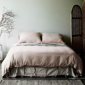 Aura By Tracie Ellis Nude Maison Vintage Linen-Blend Quilt Cover