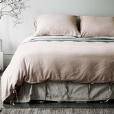 Aura By Tracie Ellis Nude Maison Vintage Linen-Blend Quilt Cover