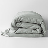 Aura By Tracie Ellis Limestone Maison Vintage Linen-Blend Quilt Cover