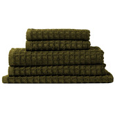 Aura By Tracie Ellis Khaki Waffle Cotton Towel