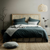 Aura By Tracie Ellis Teal Maison Vintage Cotton-Blend Quilt Cover