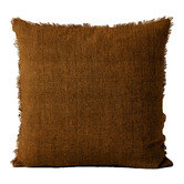 Aura By Tracie Ellis Fringed Vintage Wash Square Linen Cushion