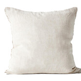 Aura By Tracie Ellis Fringed Vintage Wash Square Linen Cushion