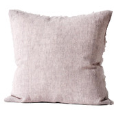 Aura By Tracie Ellis Fringed Vintage Wash Square Linen Cushion