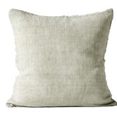Aura By Tracie Ellis Fringed Vintage Wash Square Linen Cushion