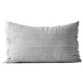 Aura By Tracie Ellis Fringed Vintage Wash Rectangular Linen Cushion