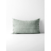 Aura By Tracie Ellis Fringed Vintage Wash Rectangular Linen Cushion