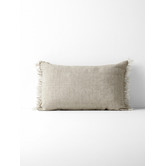 Aura By Tracie Ellis Fringed Vintage Wash Rectangular Linen Cushion