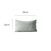Aura By Tracie Ellis Fringed Vintage Wash Rectangular Linen Cushion