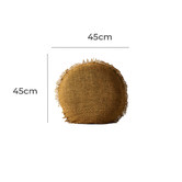 Aura By Tracie Ellis Fringed Vintage Wash 45cm Round Linen Cushion