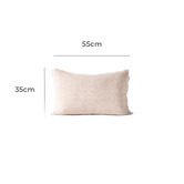 Aura By Tracie Ellis Fringed Vintage Wash Rectangular Linen Cushion