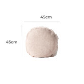 Aura By Tracie Ellis Fringed Vintage Wash 45cm Round Linen Cushion